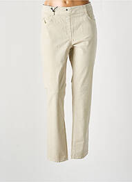 Pantalon slim talie elastică bej EAST DRIVE femeie