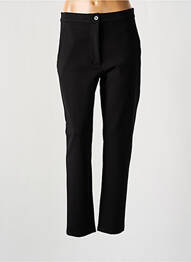 Pantalon chino închidere cu fermoar sub clapetă cu nasturi talie înaltă negru MASAI femeie