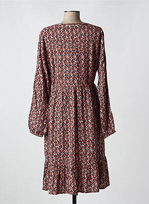 Rochie midi mâneci lungi mâneci lungi maro CREAM femeie