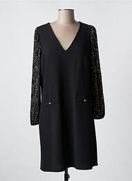Rochie scurtă mâneci lungi mâneci lungi negru EMA BLUE'S femeie
