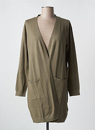 Vestă cu mâneci lungi verde CREAM femeie