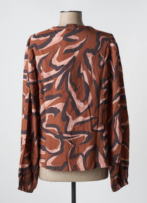 Cămașă croială cambrată mâneci lungi maro CREAM femme