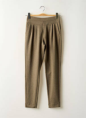 Pantalon slim talie elastică mărime normală verde CREAM femme