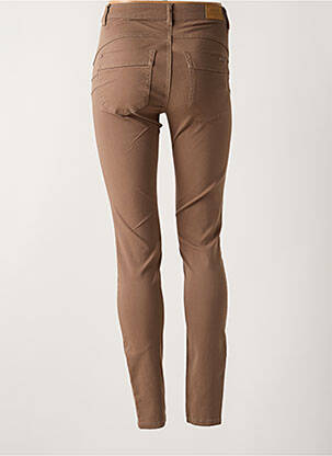 Pantalon slim elasticitate mărime normală maro CREAM femeie