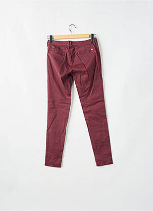 Pantalon chino țesătură poplin mărime normală roșu LE TEMPS DES CERISES femeie