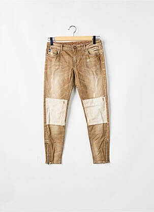 Blugi cu croială slim maro LE TEMPS DES CERISES femeie