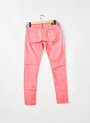Pantalon slim țesătură poplin roz LE TEMPS DES CERISES femeie