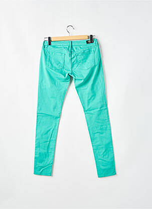 Pantalon slim țesătură poplin verde LE TEMPS DES CERISES femeie