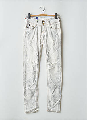 Blugi cu croială slim alb LE TEMPS DES CERISES femeie