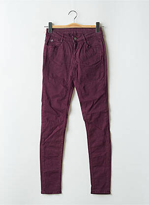 Pantalon slim violet LE TEMPS DES CERISES femeie