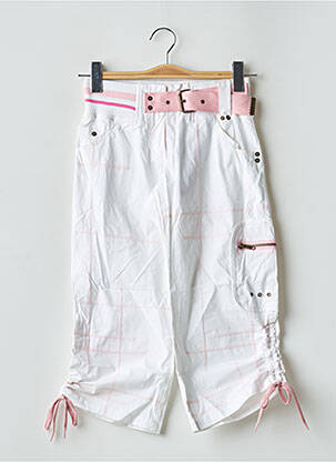 Pantalon trei sferturi alb TWO ANGLE femeie