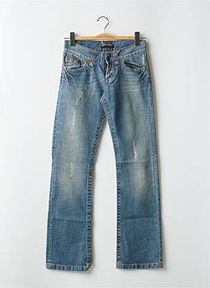 Blugi bootcut efect uzat decolorat talie joasă albastru VSCT femeie