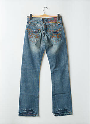 Blugi bootcut efect uzat decolorat talie joasă albastru VSCT femeie