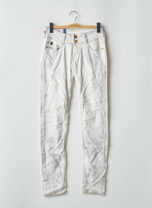 Blugi cu croială slim alb LE TEMPS DES CERISES femeie