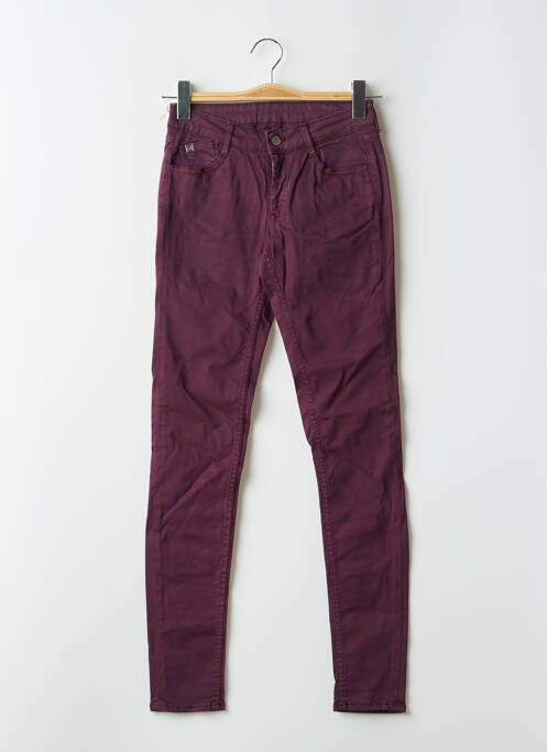 Pantalon slim violet LE TEMPS DES CERISES femeie