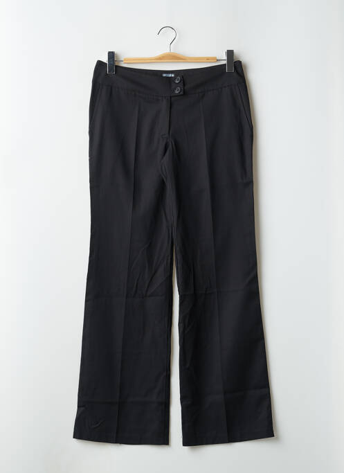 Pantalon drept închidere cu fermoar sub clapetă cu nasturi talie joasă negru TIM BARGEOT femme