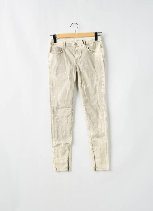 Blugi cu croială slim bej REIKO femeie