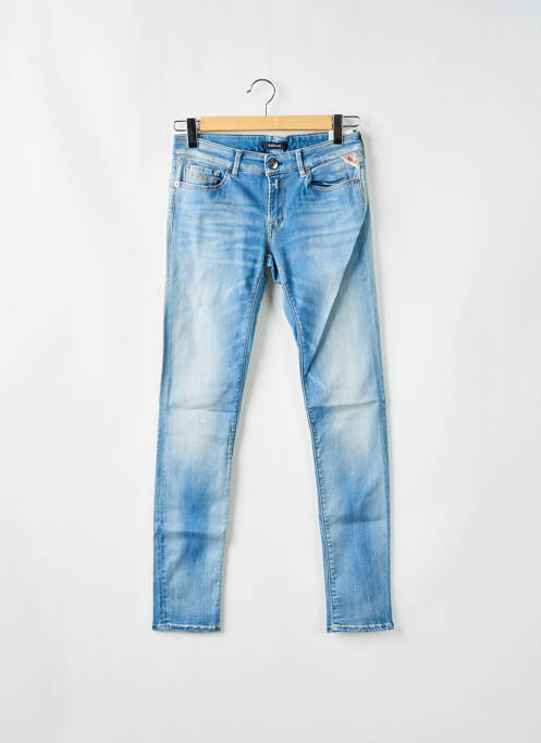 Blugi cu croială slim albastru REPLAY femeie