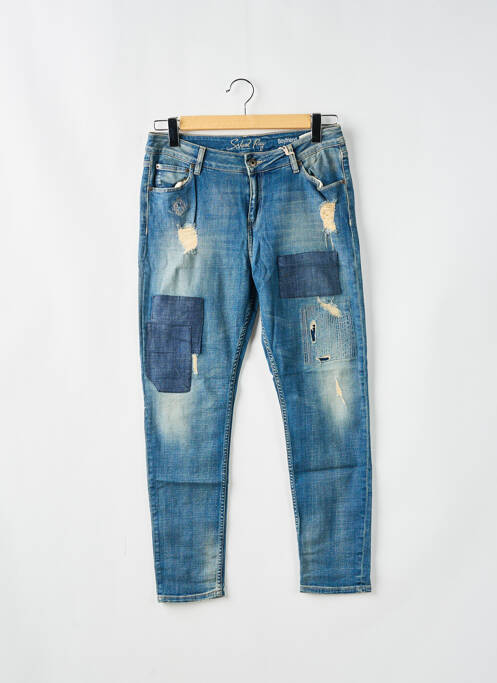 Blugi cu croială slim albastru SCHOOL RAG femeie