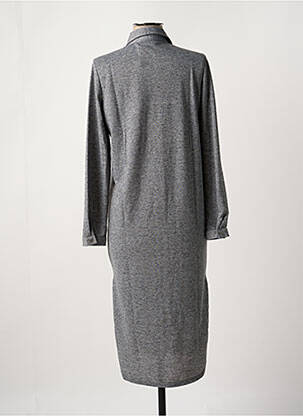 Rochie midi mâneci lungi mâneci lungi gri MINIMUM femeie