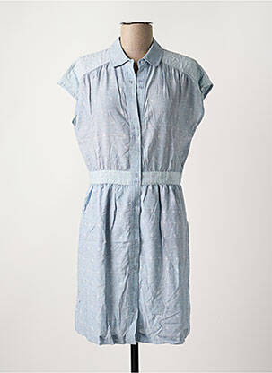 Rochie midi imprimeu fantezie mâneci scurte albastru DEUX TWO femeie