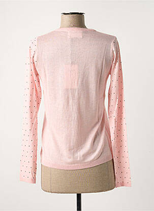 Vestă cu mâneci lungi guler rotund roz SCHOOL RAG femeie