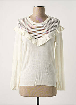 Pulover elasticitate mâneci lungi bej TEDDY SMITH femeie