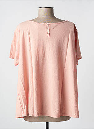 Tricou guler rotund mâneci scurte roz PLEASE femeie