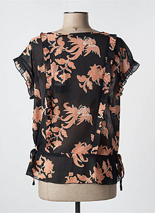 Bluză ușoară și transparentă mâneci scurte negru SCOTCH & SODA femeie