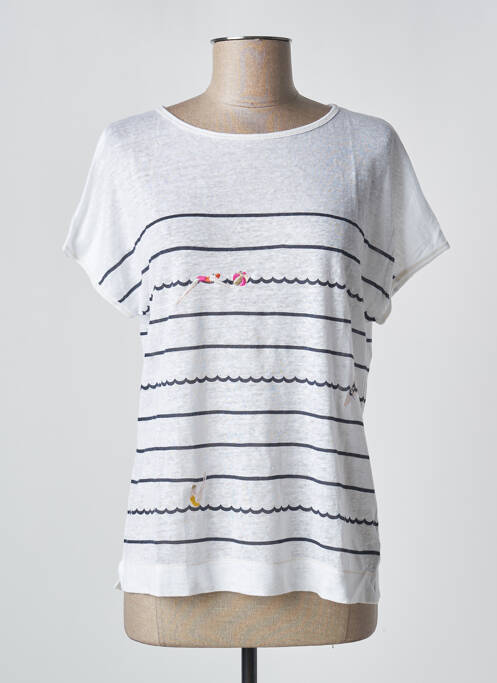 Top alb ATELIERS DE LA MAILLE femeie