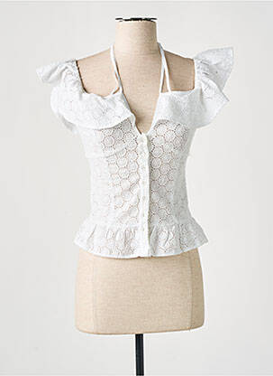 Top mâneci scurte mâneci scurte alb GUESS femme