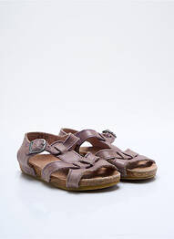 Sandale/pantofi decupați material neted vârf deschis violet DU PAREIL AU MÊME fille