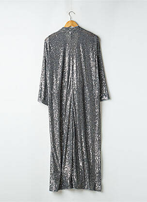 Rochie lungă croială fluidă mâneci 3/4 gri H&M femeie
