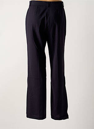 Pantalon drept țesătură crep talie înaltă albastru LOLA femeie