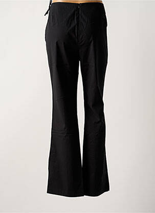 Pantalon drept țesătură poplin talie înaltă negru LOLA femeie
