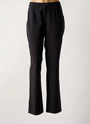 Pantalon drept talie cu cleme mărime normală negru ONE STEP femeie