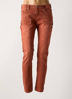 Blugi cu croială slim elasticitate talie joasă portocalie MAISON SCOTCH femeie