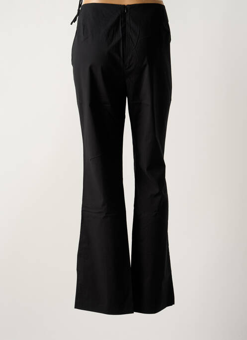 Pantalon drept țesătură poplin talie înaltă negru LOLA femme