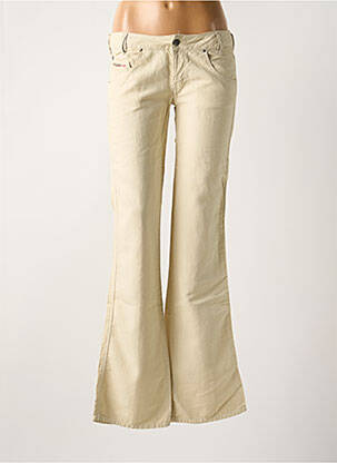 Pantalon evazat talie joasă talie joasă bej 49958051 femeie