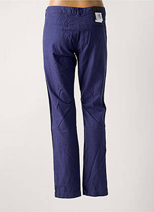 Pantalon chino broderie galoni laterali talie joasă albastru MAISON SCOTCH femeie