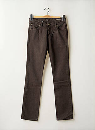 Blugi cu croială slim maro purple and pink femeie