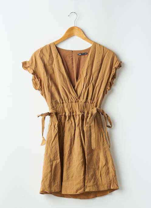 Rochie scurtă maro ZARA femeie