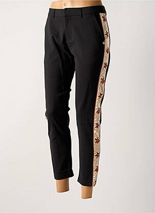 Pantalon 7/8 croială tip țigaretă talie joasă negru MAISON SCOTCH femeie