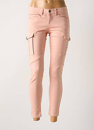 Pantalon cargo subțire talie joasă roz TEDDY SMITH femeie