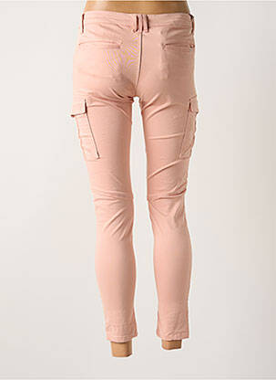 Pantalon cargo subțire talie joasă roz TEDDY SMITH femeie