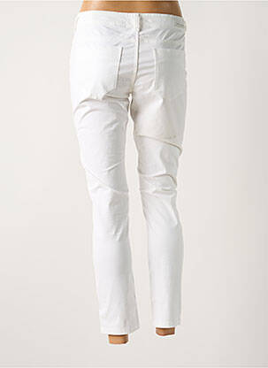 Pantalon slim țesătură poplin mărime normală alb TEDDY SMITH femeie