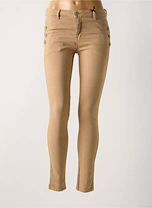 Blugi skinny elasticitate maro HEARTLESS JEANS femeie