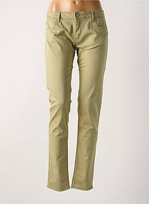 Pantalon slim talie joasă talie joasă verde LE TEMPS DES CERISES femeie
