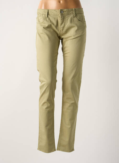 Pantalon slim verde LE TEMPS DES CERISES femeie