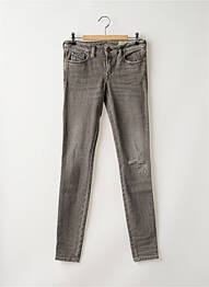 Blugi skinny efect uzat decolorat talie joasă gri DIESEL femeie